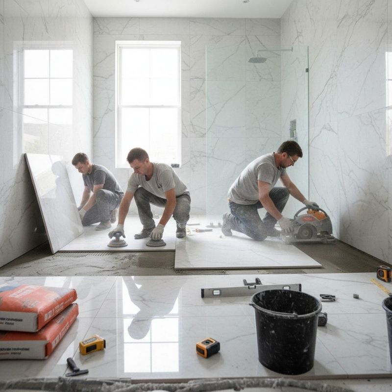 Local Marble Tile Floor Installation in Metamora, MI