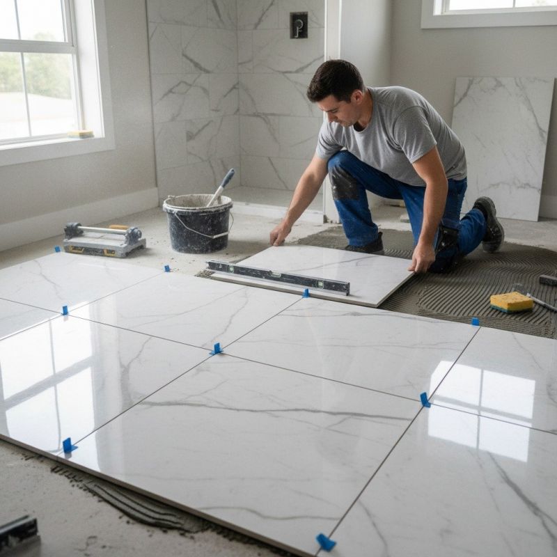 Local Marble Tile Floor Installation in Sheboygan Falls, WI