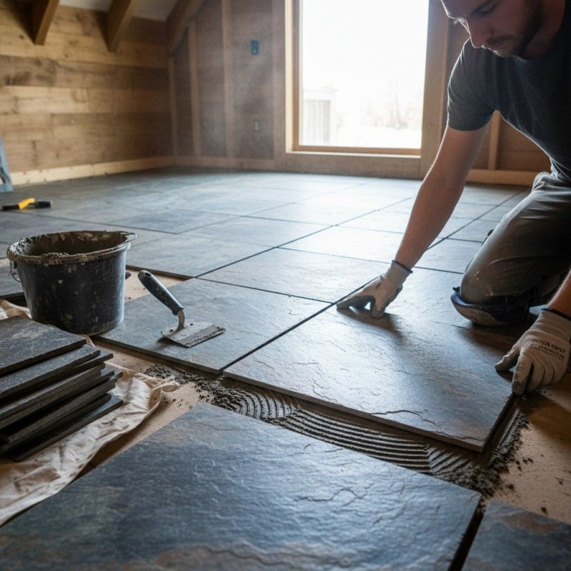 Local Slate Tile Floor Installation in Argyle, TX