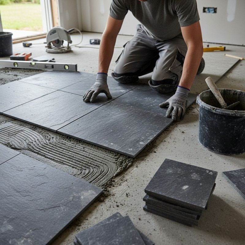 Local Slate Tile Floor Installation in Vienna, VA